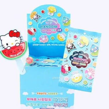 Sanrio Fruits Series Mini Fan Keyring - Random Blind Pack - Kawaii Toys